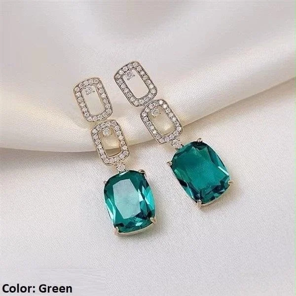 EBH220 BTO Sterling Square Drop Earrings Pair