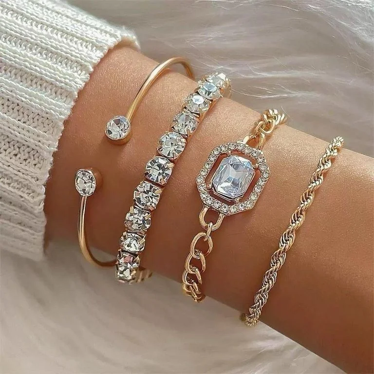 EBH00441 YYE Square Stone Bracelet Set - EBH