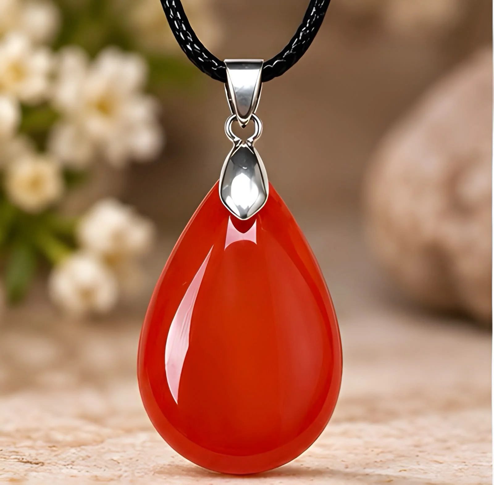 Natural Agate Gemstone Water Drop Design Pendant – Agate8